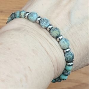 Matte African Turquoise Bracelet